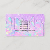 パステルカラーの紫 名刺 (裏面)