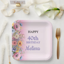 パステルカラーの美しい花々 誕生日パーティー