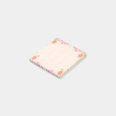 パステルカラーの美しい花のメモ ポストイット (アングル)