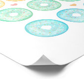 パステルカラーの美味しそうなドーナツ ポスター (角)