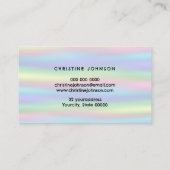 パステルカラーの背景にロゴを付ける 名刺 (裏面)