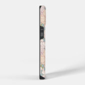パステルカラーの芍薬と蝶の花柄 iPhoneケース (右側面)