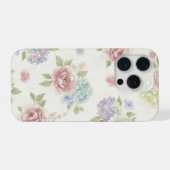 パステルカラーの芍薬 iPhoneケース (裏面横)