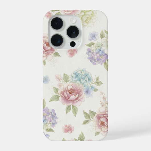 パステルカラーの芍薬 iPhoneケース (裏面)