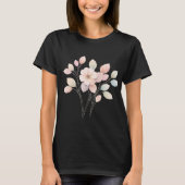 パステルカラーの花々が可愛い Tシャツ (正面)