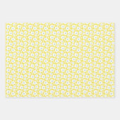 パステルカラーの花が咲くかわいいバンニー ラッピングペーパーシート (正面3)