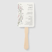 パステルカラーの花のプログラム ハンドファン (正面)