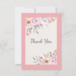 パステルカラーの花びら サンキューカード