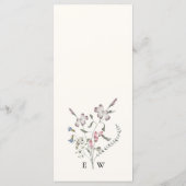 パステルカラーの花嫁衣裳 メニュー (裏面)