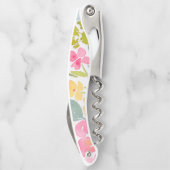 パステルカラーの花柄 ワインボトルオープナー ソムリエナイフ (裏面)