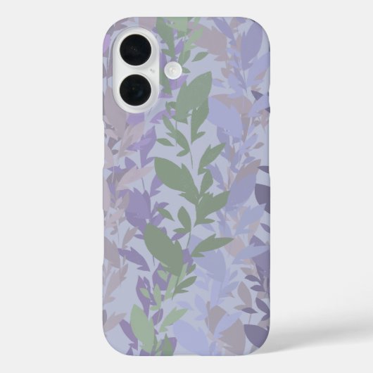パステルカラーの葉っぱの這う蔦の図案 Case-Mate iPhoneケース (裏面)