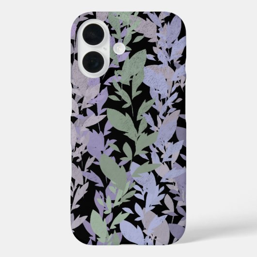 パステルカラーの葉の這う蔦の模様 Case-Mate iPhoneケース (裏面)