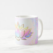 パステルカラーの蓮 コーヒーマグカップ (正面右)