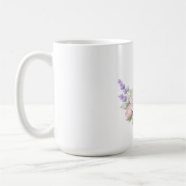 パステルカラーの蝶と芍薬の水彩画 ソフトフラワーデザイン コーヒーマグカップ