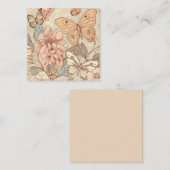 パステルカラーの蝶と花 エンクロージャーカード (正面/裏面)