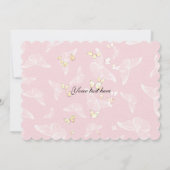 パステルカラーの蝶 ブライダルシャワー招待状 招待状 (裏面)