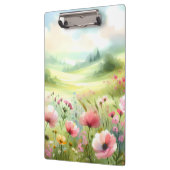 パステルカラーの野の花の草原風景 クリップボード (左)