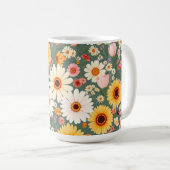 パステルカラーの野の花 コーヒーマグ コーヒーマグカップ (正面右)