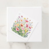 パステルカラーの野の花 ベビーシャワー フェイバータグ (インサイチュ)
