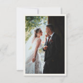 パステルカラーの野の花 春の庭園 フラワー ウェディング サンキューカード (裏面)