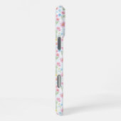 パステルカラーの野花の草原柄 iPhoneケース (右側面)