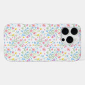 パステルカラーの野花の草原柄 iPhoneケース (裏面横)