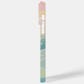 パステルカラーの防水庭園パターン Case-Mate iPhoneケース (裏面 / 左)