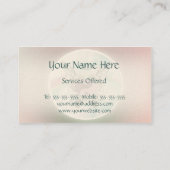 パステルカラーの陰陽のハートの天使 名刺 (裏面)