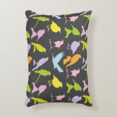 パステルカラーの鳥柄 アクセントクッション (正面(垂直))