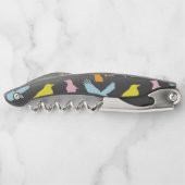 パステルカラーの鳥柄 ソムリエナイフ (裏面)