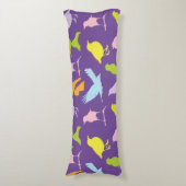 パステルカラーの鳥柄 ボディピロー (正面縦)