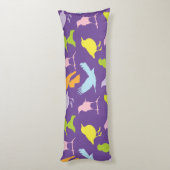 パステルカラーの鳥柄 ボディピロー (裏面 (縦))