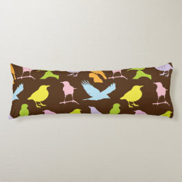 パステルカラーの鳥柄 ボディピロー