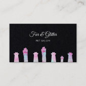 パステルカラーの黒い毛皮の足 名刺 (正面)