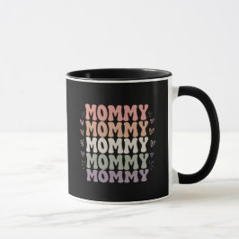パステルカラーのMommyタイポグラフィーマグ | Mother's Day ギフト マグカップ
