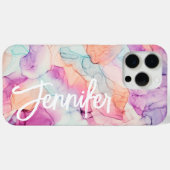 パステルカラーアルコールインク抽象芸術パターン Case-Mate iPhoneケース (裏面 (横))