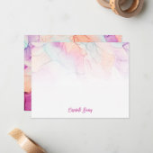 パステルカラーアルコールインパーソナライズされたク ノートカード (正面/裏面インサイチュ)