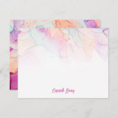 パステルカラーアルコールインパーソナライズされたク ノートカード (正面/裏面)