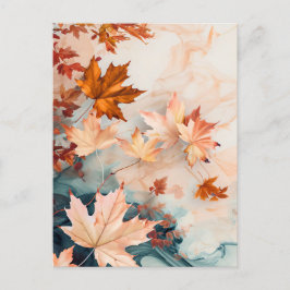 パステルカラーイラストレーションの水離れ色 ポストカード