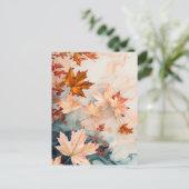 パステルカラーイラストレーションの水離れ色 ポストカード (スタンド正面)