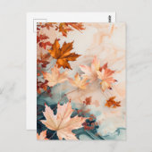 パステルカラーイラストレーションの水離れ色 ポストカード (正面/裏面)