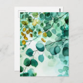 パステルカラーイラストレーションの水離れ色 ポストカード (正面/裏面)