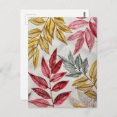 パステルカラーイラストレーションの水離れ色 ポストカード (正面/裏面)