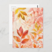 パステルカラーイラストレーションの水離れ色 ポストカード (正面/裏面)