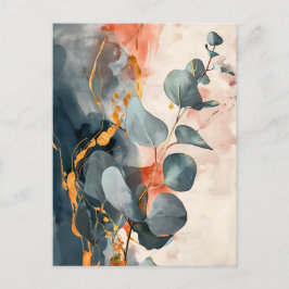 パステルカラーイラストレーションの水離れ色 ポストカード