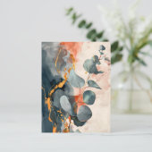 パステルカラーイラストレーションの水離れ色 ポストカード (スタンド正面)