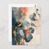 パステルカラーイラストレーションの水離れ色 ポストカード (正面/裏面)