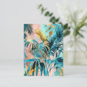 パステルカラーイラストレーションの水離れ色 ポストカード (スタンド正面)