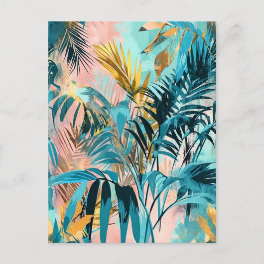 パステルカラーイラストレーションの水離れ色 ポストカード (正面)