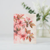 パステルカラーイラストレーションの水離れ色 ポストカード (スタンド正面)